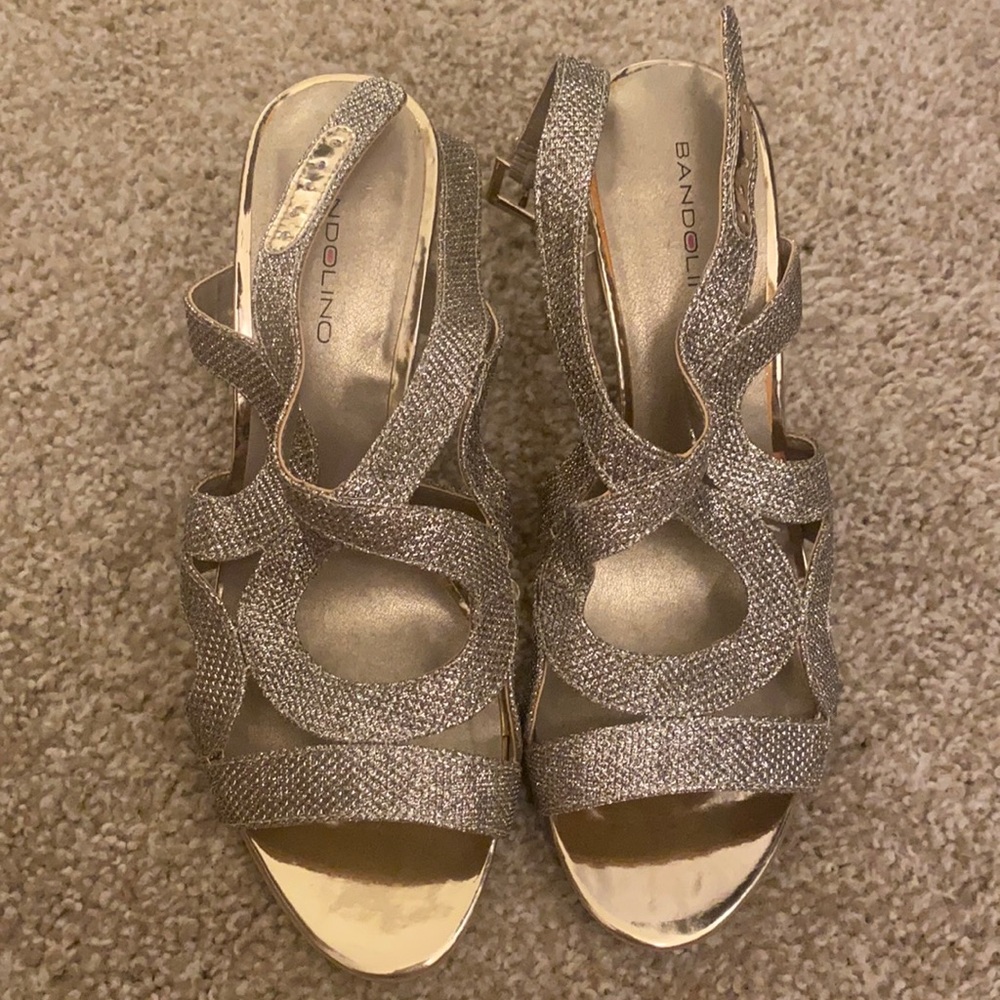 New gold sparkly heels